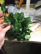 2M Scindapsus Aureus Artificial vino para Terrario de Reptiles camaleón, lagarto, hábitat terrario Scindapsus terrario Decoración