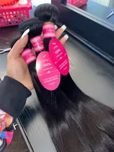 Extensiones de cabello humano liso brasileño, 1/3/4 Uds., extensiones de cabello Natural/negro azabache, extensiones de cabello humano Younsolo