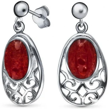

Silver Wings earrings with coral Silver