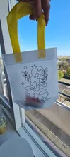 Juego de bolsas de Grafiti de manualidades con rotuladores para niños, juego de 5 bolsas de tela no tejida para pintar a mano, con relleno de colores para manualidades, GYH