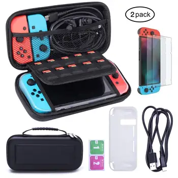 

Portable EVA Storage Bag Cover Cases For Nintend Switch Case Console Protective Shell Accessories Controller Travel funda 4in1