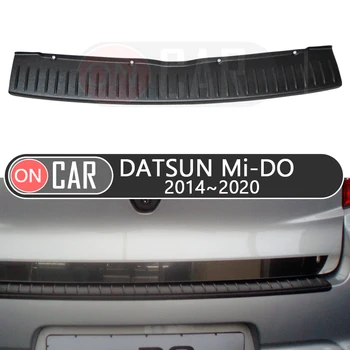 

Protective pad for rear bumper for Datsun Mi-Do 2014~2020 scuff plate guard covers car styling decoration accessories
