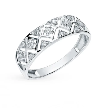 

Silver ring with cubic zirconia sunlight sample 925