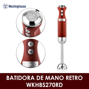 

Westinghouse Retro WKHBS270RD hand mixer, speed selector, retro style, compact mixer, stainless steel sheets