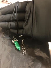 Colgante de cristal Natural con forma de columna Hexagonal para mujer, colgante de piedras, cadena de cuero, joyería