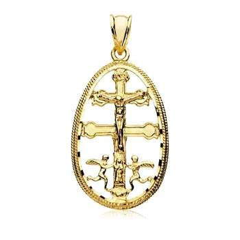 

Pendant 9k Gold Cross of Caravaca 29mm. 2,50gr. [AB3263]