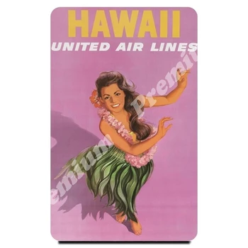 

Hawaii souvenir magnet vintage poster