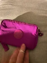 Bolso de mano con 3 cremalleras para mujer, Cartera de marca de carteras, monedero para llaves y tarjetas, monedero corto de lona para mujer y Niña