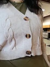 Knit Cardigan Short Sweter Women Jacket High-Waist Solid-Color Winter New Small Autumn