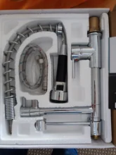 QUYANRE Grifo de cocina con resorte Blackend, pulverizador lateral extraíble, grifo mezclador con mango doble, grifo de fregadero con rotación de 360 para Cocina