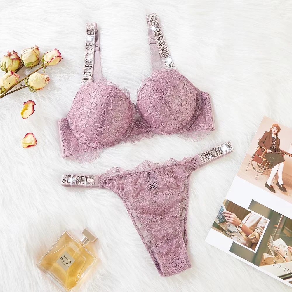 Comfort Femme Sexy Lingerie Ensemble Push Up Bra Victoria's Secret Lingerie Ensemble Femme 2 Pièces Brand Sous Vetement Femme