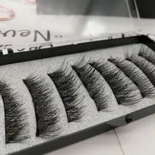 Pestañas postizas magnéticas 3D, 5 imanes, 8 Uds., duraderas, hechas a mano, de visón Artificial Natural, con pinzas