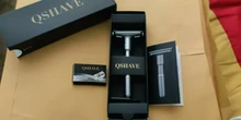 QSHAVE-Afeitadora de seguridad ajustable con doble filo para hombre, rasuradora con 5 cuchillas para afeitar clásica, limas de suaves a agresivas, 1-6 niveles