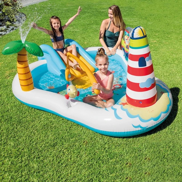 INTEX water games center fishing, children's pool, children's pool 2 years  old, inflatable pool, beach toys, pool games, INTEX swimming pools, slide  pools, kids pools - AliExpress