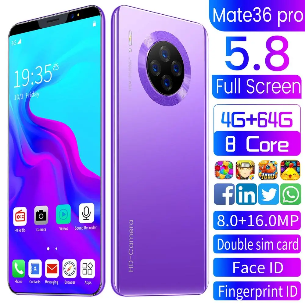 Mate 36 pro 5.71'' 8GB+256GB Octa-Core Cellphones HD 4 Carmera Android 9.1 Smartphones Universal Network Dual SIM Mobile Phone Mate 36 pro 5.71'' 8GB+256GB Octa-Core Cellphones HD 4 Carmera Android 9.1 Smartphones Universal Network Dual SIM Mobile Phone
