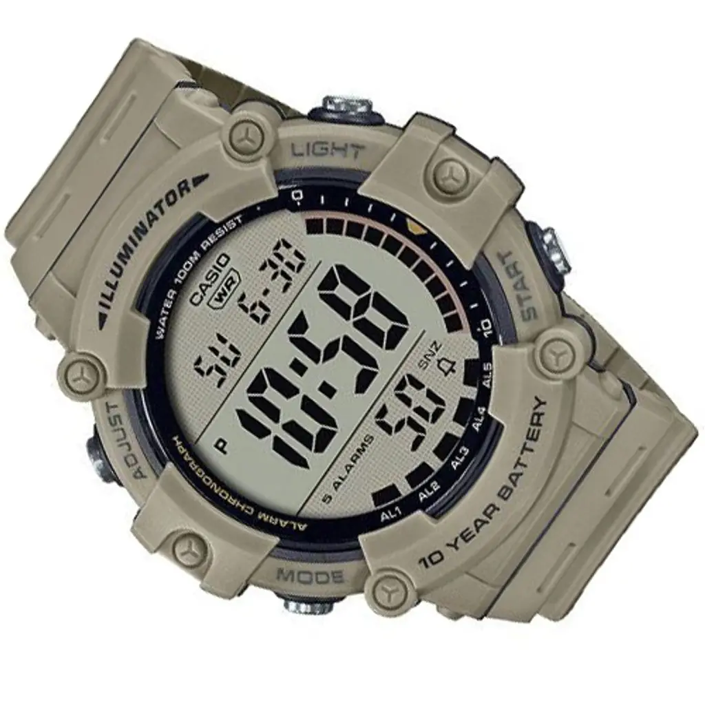 Casio Digital Wrist Watch Ae1500wh5av 5 Alarms 100m Water Resist