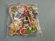 24 Uds de acción de super mario figura mario bros Luigi yoshi Bowser Cupcake Toppers para niños cumpleaños Decoración de Pastel de fiesta suministros