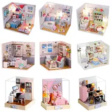 Деревянный 3D кукольный домик ремесло вилла модель DIY кукольный дом мебель миниатюрная вишня кукла на дерево дом мебель DIY Миниатюрный Кукольный дом
