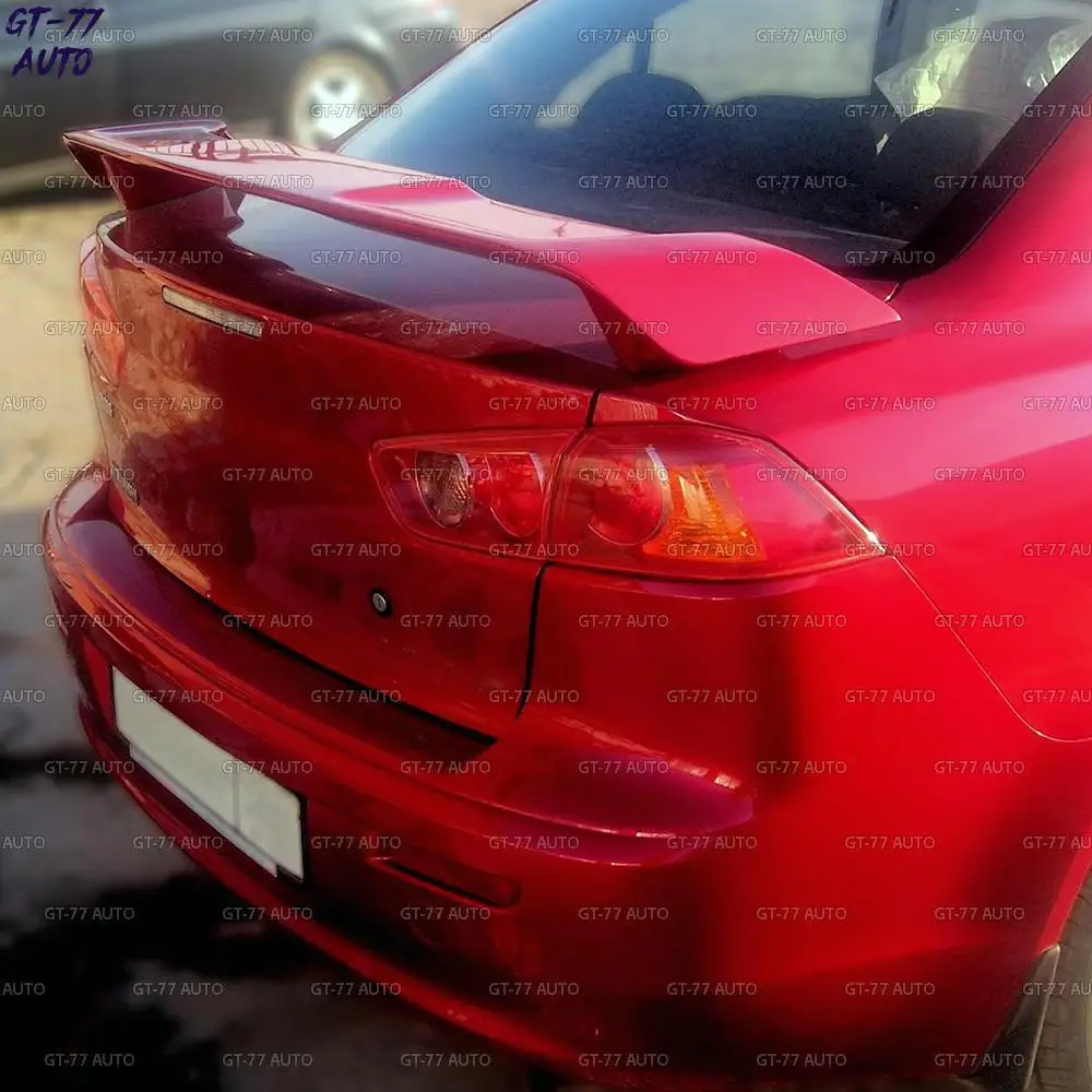 Спойлер на крышку багажника для Mitsubishi Lancer X 2007- штатный вид внешний материал ABS пластик Стайлинг тюнинговая накладка