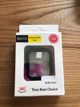 Cristal + funda para Apple Watch serie 44mm 40mm iWatch, Protector de pantalla de parachoques de 42mm y 38mm + funda para Apple watch 6 5 4 3 SE