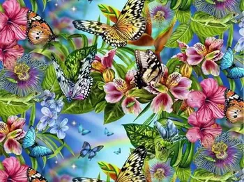 

Coloring by numbers on cardboard "butterflies" color kit ks019