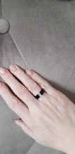 Carofeez-Anillo de piedras de imitación tipo circón para hombre y mujer, joyería negra, accesorios para amantes