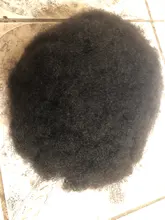 Peluquín Afro de 6mm para hombres, cabello humano afroamericano, peluca de piel completa de 8x10 pulgadas
