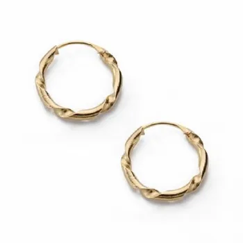 

Gold Hoops 1st Model Law Chevron twisted 12X2mm
