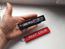 LLavero de novedad para quitar antes del vuelo, llaveros Bijoux para motocicletas y automóviles, etiqueta para llave Nuevo bordado