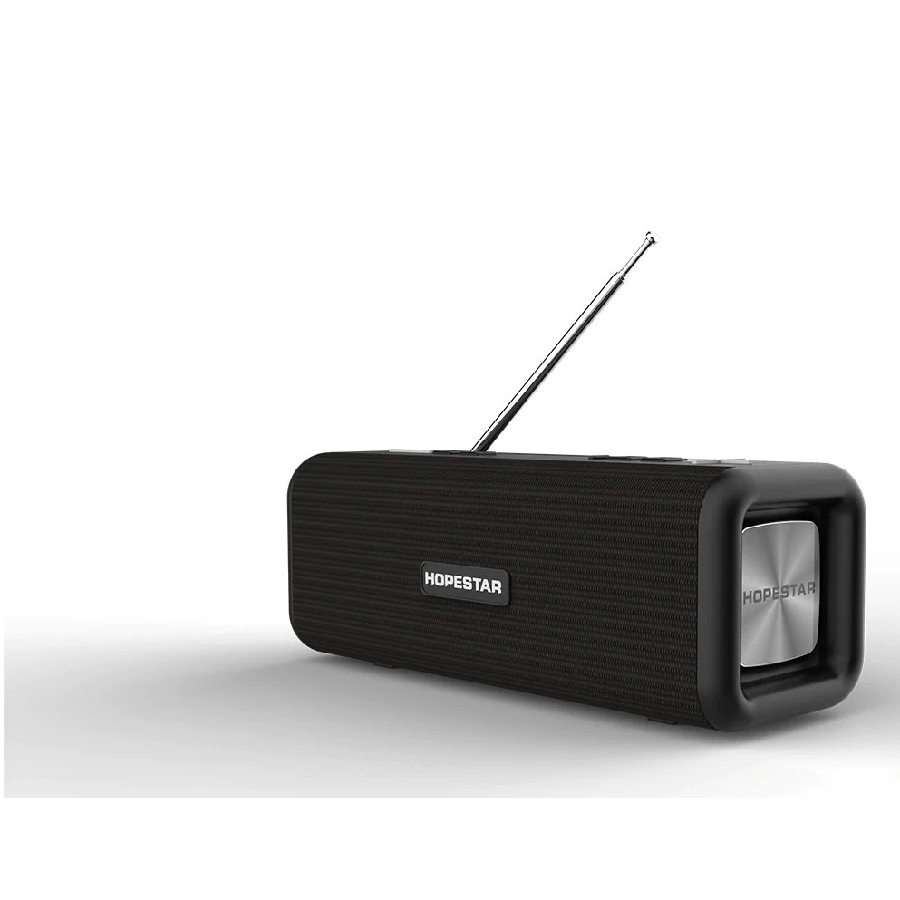 Черный Колонка bluetooth Hopestar T9 беспроводная портативная колонка TWS стерео колонка блютуз - Цвет: Черный