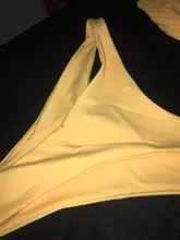 Bikini con realce para mujer, traje de baño pequeño de dos piezas con realce en V profundo, cintura alta, estilo brasileño, 2021