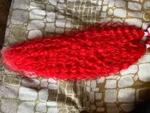 Noble rizado Ombre pelo mechones de cabello sintético Super largo rizado 1 Uds 28 -32 Rubio marrón mechones con extensiones de cabello