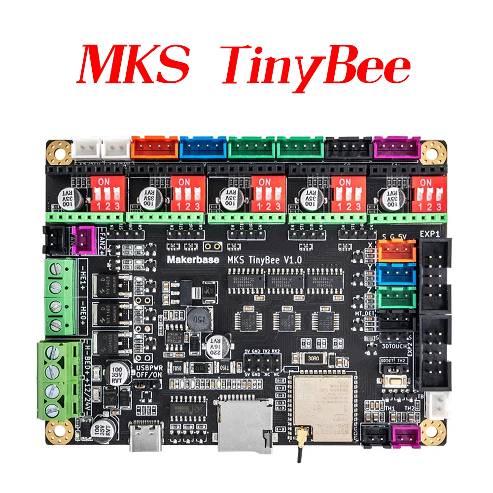 Placa de Controle Motherboard para Impressora 3d Mks Tinybee Esp32 Fit Mini12864 3d Touch Controle Wifi Compatível com A4988 Driver Tmc2209 - Imagem 6