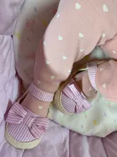Zapatos de verano para niños recién nacidos, zapatos de cuna blandos, zapatillas antideslizantes con lazo a rayas, 0 a 18M, 2021