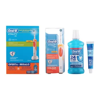 

Set toothpaste with mouthwash toothbrush Vitality Crossaction Oral-B (3 pcs)