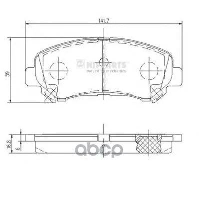 Колодки Тормозные Nissan Qashqai 1.6/2.0 07-/X-Trail 07- Передние Nipparts J3601096 Nipparts арт. J3601096