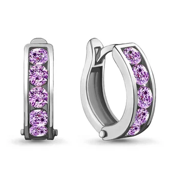 

AQUAMARINE earrings with cubic zirconia, silver 925