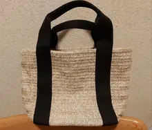 Bolso de paja de gran capacidad para mujer, canasta tejida hecha a mano, para playa, estilo bohemio, de lona, 2020