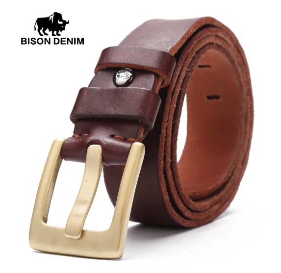 Ремень из натуральной воловьей кожи Bison Denim N71027