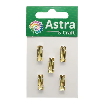 

Дц002нн515 crystal rhinestones in metal collets (silver) Yellow 5x15mm 5 pcs/pack