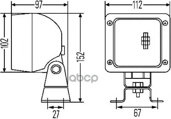 Фара Рабочего Освещения 24v Hella 1ga007506011 HELLA арт. 1GA007506011