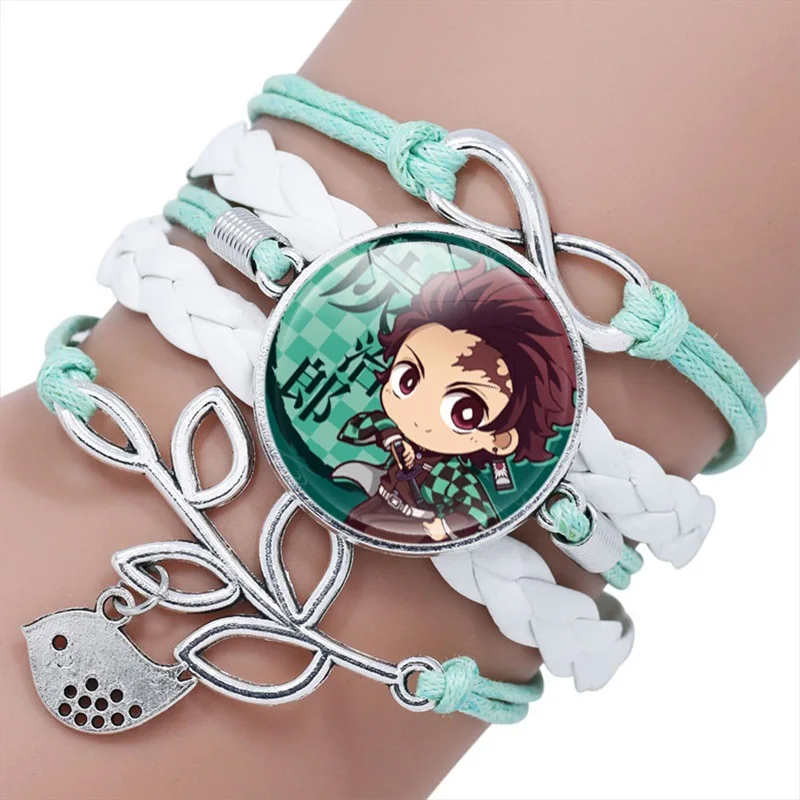 thumbnail image 1 of Pulsera trenzada de Anime Demon Slayer, accesorio de Cosplay, figura de Kamado Tanjirou Nezuko, pulseras de pareja, joyas, regalos para niños y niñas, 1 of 5
