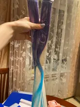 AliLeader-extensiones de cabello sintético para mujer y niña, 1 pieza, 20 colores, 50CM, largo, liso