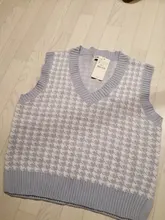 De moda Jersey chaleco sin mangas de las mujeres jersey de cuello en v suéter de punto de invierno coreano lindo suéter 2020