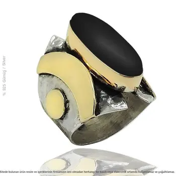 

Silver Onyx Cubic Zirconia Women Ring