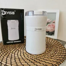 DEVISIB-Molinillo Eléctrico de café, 50g, con cuchilla de acero inoxidable y cepillo de tazón, incluyendo para hacer granos, nueces, especias, granos de azúcar