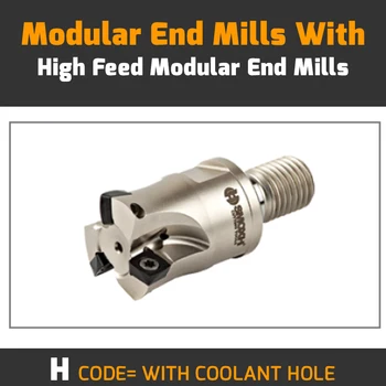 

MHT R210.09 D32 M16 L43 Z03 H-WITH COOLANT HOLE Modular End Mills With Changeable Insert