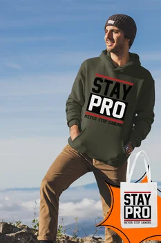 

Angemiel Wear Stay Pro Green Men 'S Hooded Sweatshirt Bags Kombin