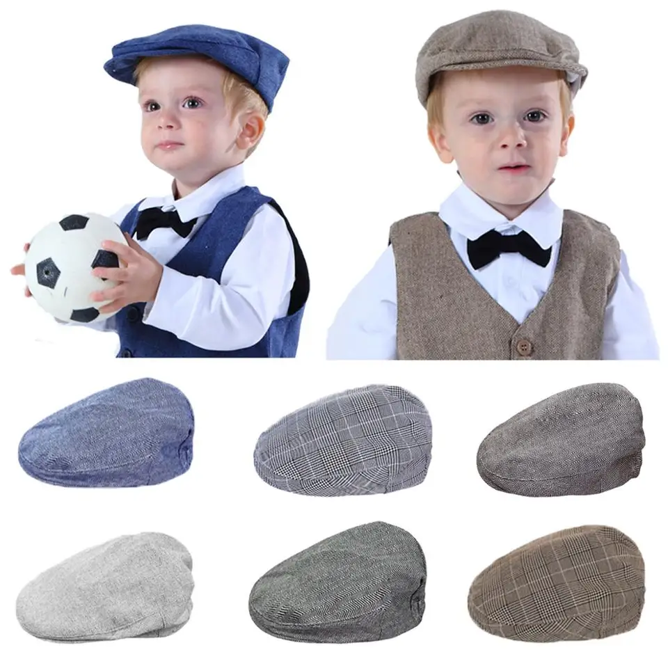 baby boy herringbone cap