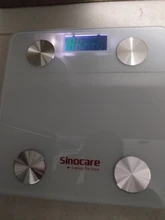 Sinocare-báscula de cuerpo inteligente para baño, medidor de composición de grasa, prueba de 12 fecha corporal, IMC, peso, salud, pantalla LED, Bluetooth